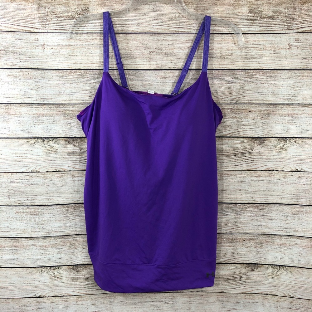 Under Armor | Purple athletic top w/ built in bra